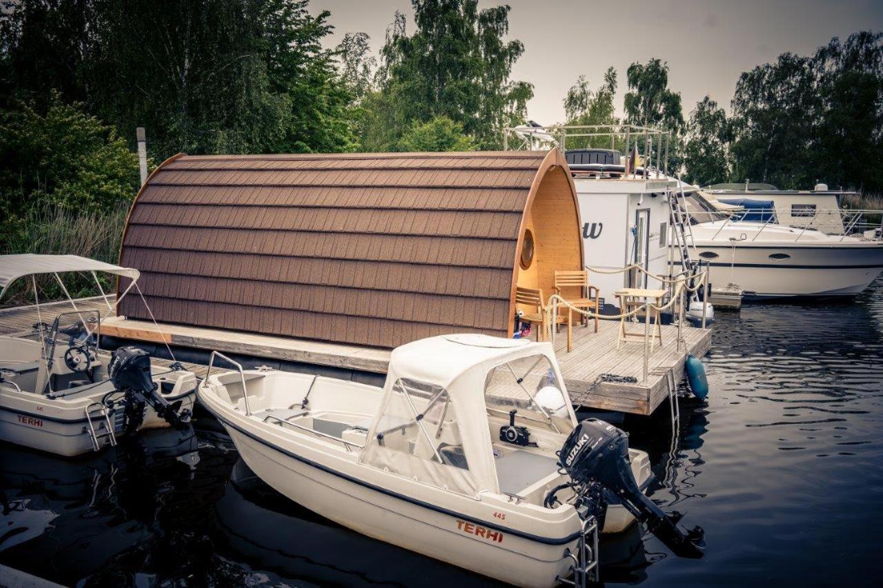 Schwimmpod An Der Peene Anklam Exteriör bild